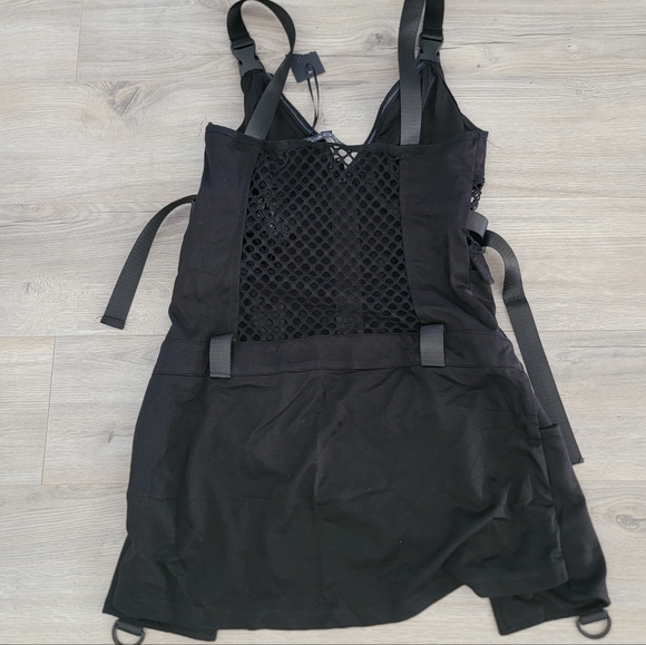 Dolls Kill Widow Darkly Devoted Dress Mini Utility sz Large - Picture 2 of 8